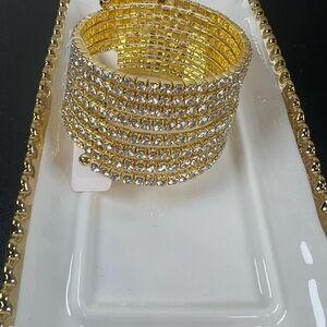 #24 Elegant Gold Crystal Bracelet